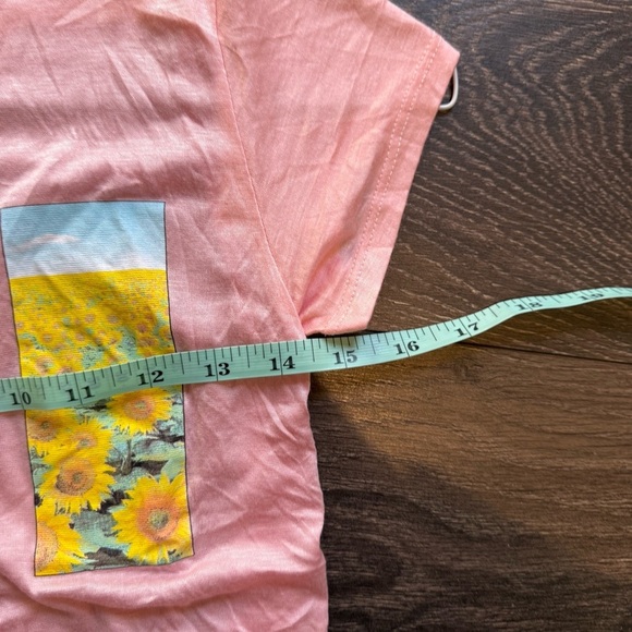 Sunflower Twisted Rushed Y2k Pink Baby Tee Shirt Size Small NWOT t1231 - Picture 8 of 10